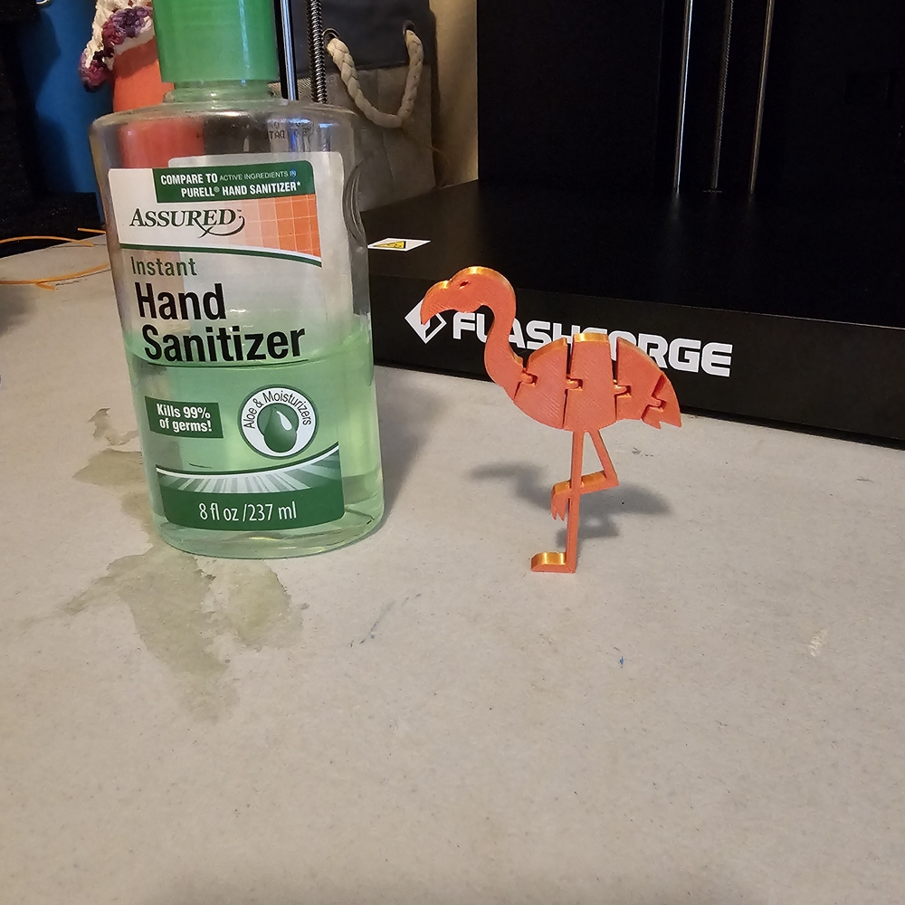 Orange Flamingo Figurine